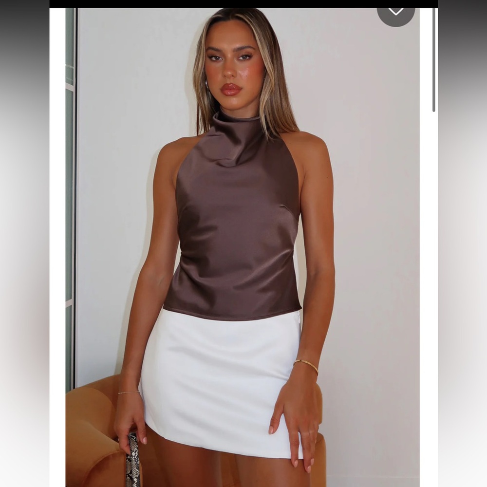 White fox new white skirt size large